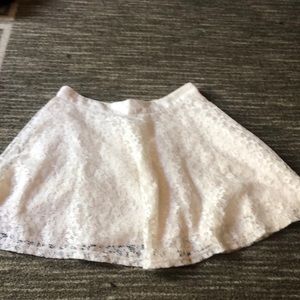 White floral skirt